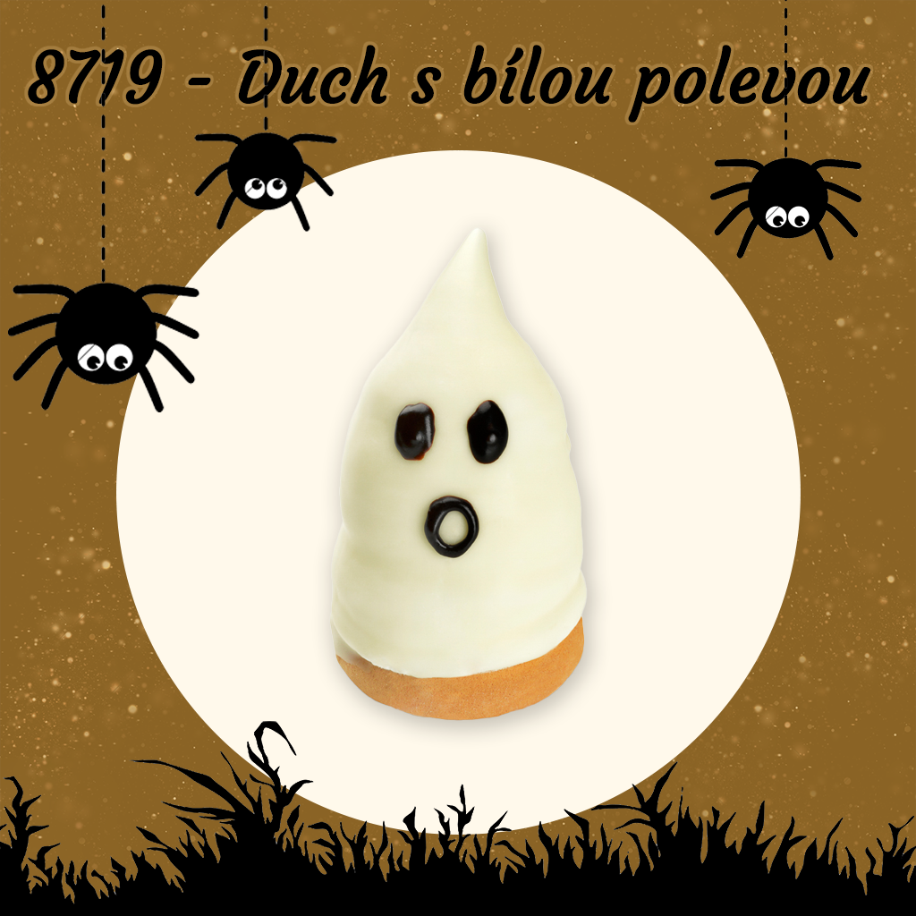 Halloween – duch s bílou polevou