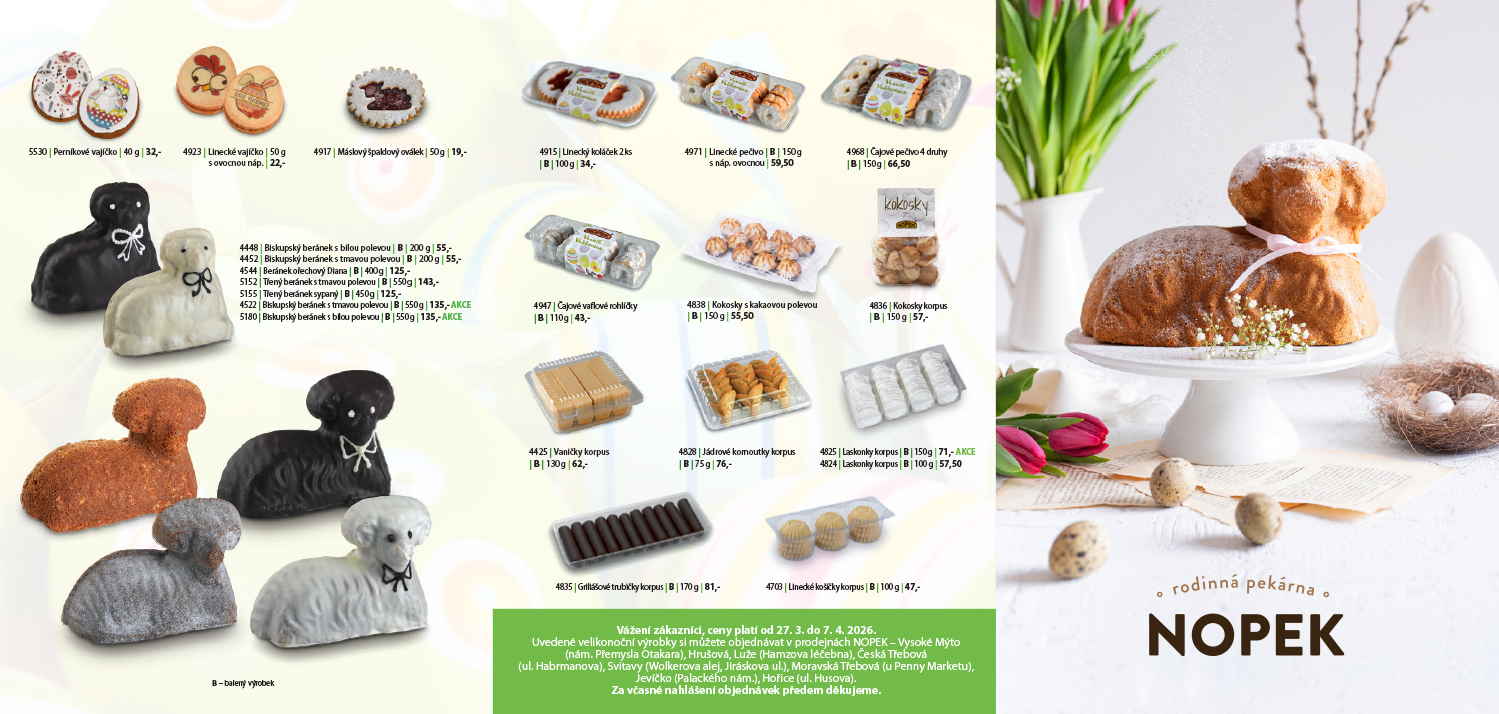 Velikonoční leták Nopek 2026